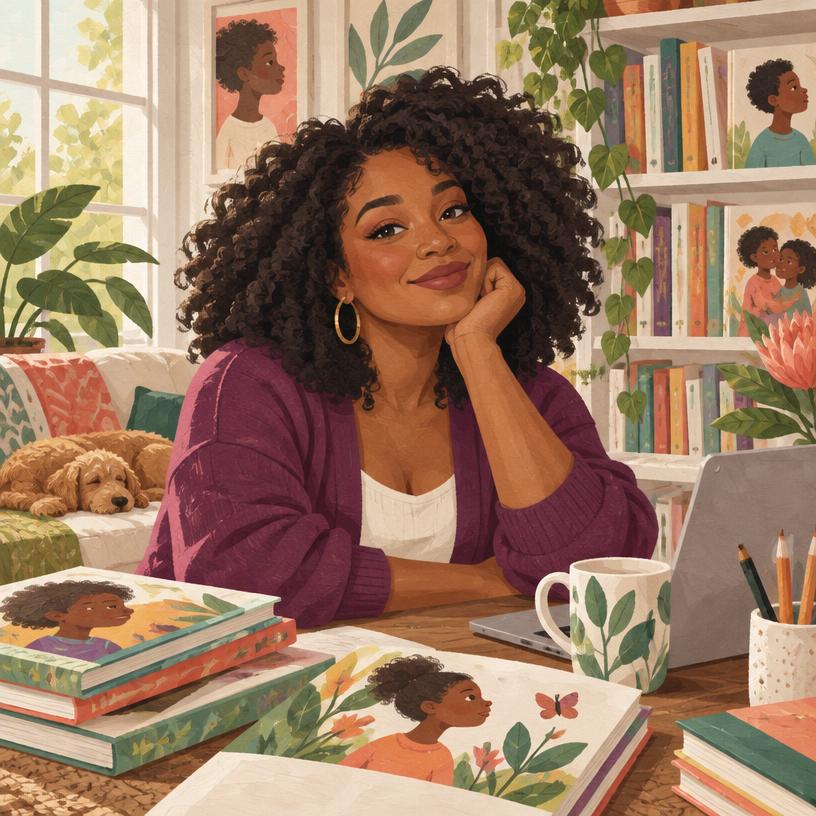 Illustrated portrait of author Erikka Walker